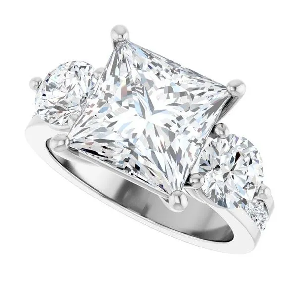 Three-Stone Engagement Ring Image 5 Austin's Fine Diamonds & Jewelry Lyndhurst, NJ