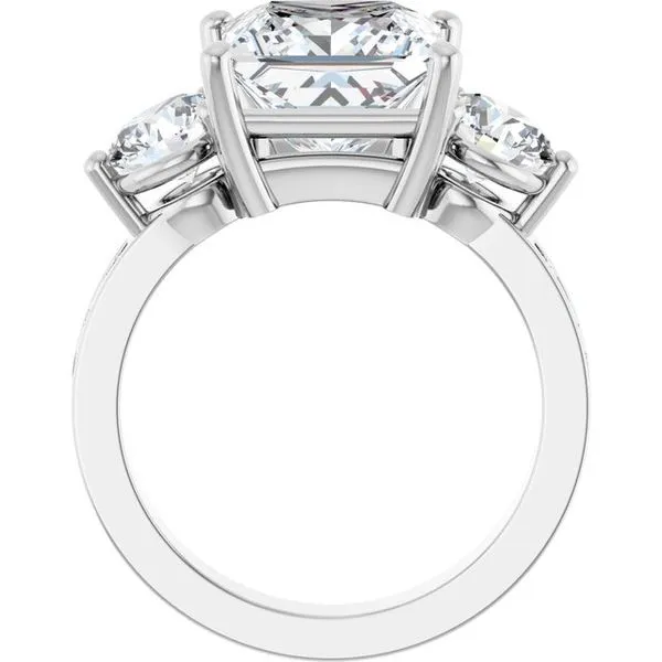 Three-Stone Engagement Ring Image 2 Banks Jewelers Burnsville, NC