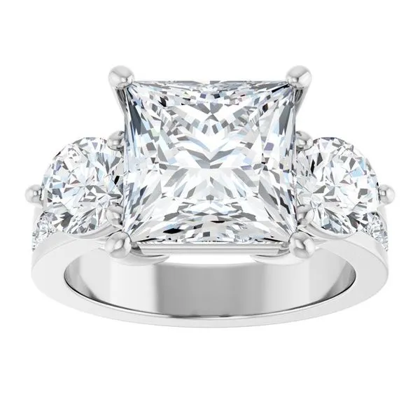 Three-Stone Engagement Ring Image 3 Banks Jewelers Burnsville, NC