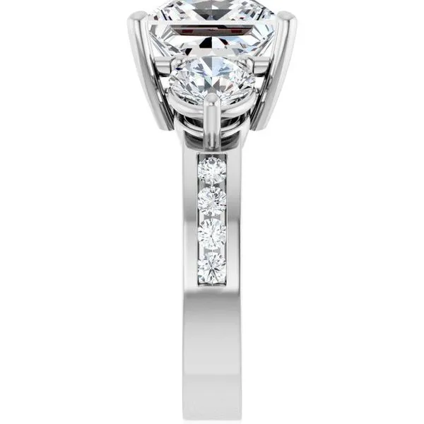 Three-Stone Engagement Ring Image 4 Banks Jewelers Burnsville, NC