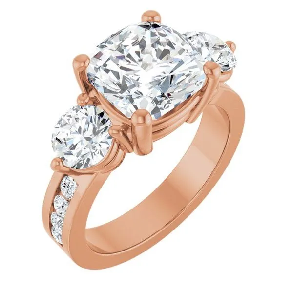 Three-Stone Engagement Ring The Ring Austin Round Rock, TX