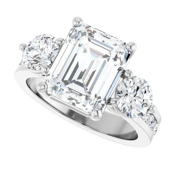 Three-Stone Engagement Ring Image 5 Paul James Jewelers Angels Camp, CA