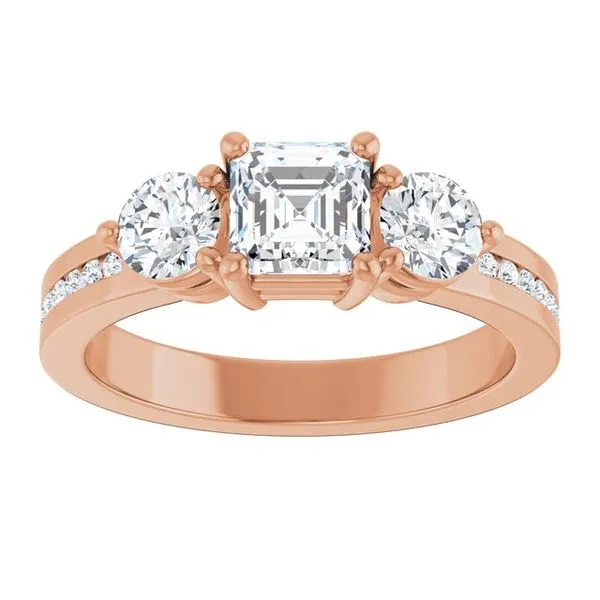 Three-Stone Engagement Ring Image 3 Clater Jewelers Louisville, KY