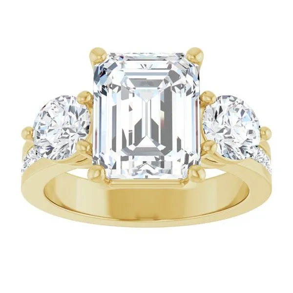 Three-Stone Engagement Ring Image 3 Austin's Fine Diamonds & Jewelry Lyndhurst, NJ