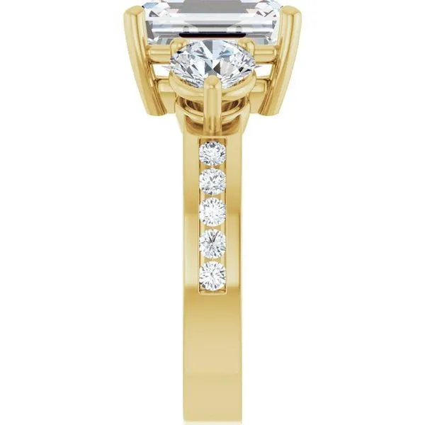 Three-Stone Engagement Ring Image 4 Jimmy Smith Jewelers Decatur, AL