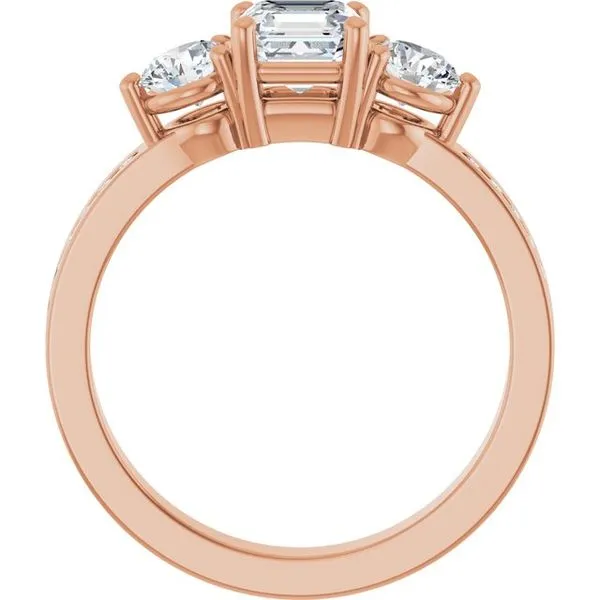 Three-Stone Engagement Ring Image 2 JF Jones Jewelers Rochester, NY