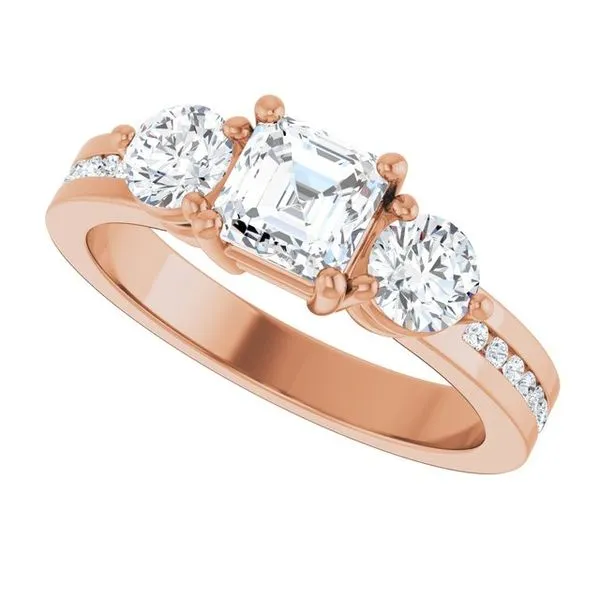 Three-Stone Engagement Ring Image 5 Clater Jewelers Louisville, KY