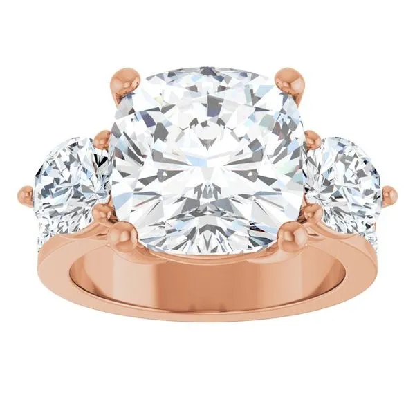 Three-Stone Engagement Ring Image 3 Arezzo Jewelers Elmwood Park, IL