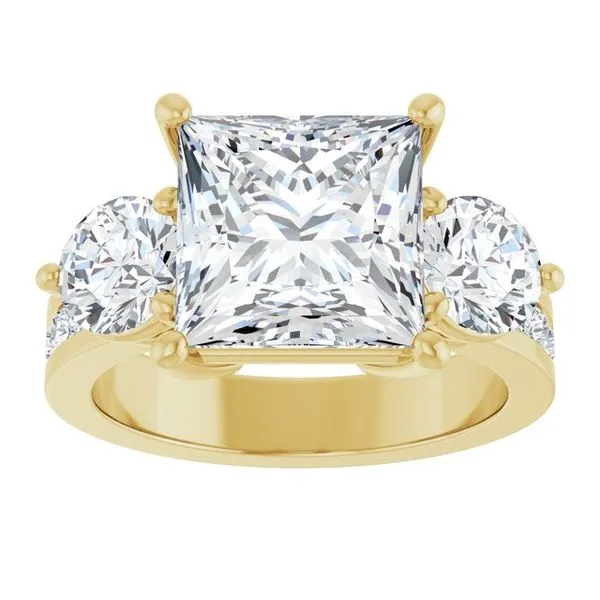 Three-Stone Engagement Ring Image 3 Clater Jewelers Louisville, KY