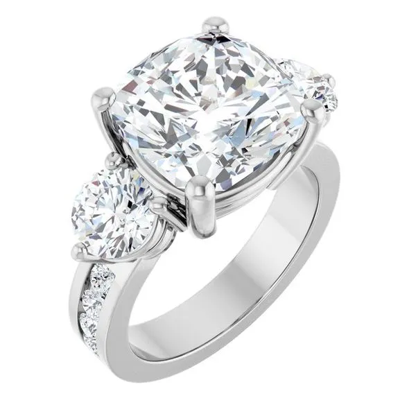 Three-Stone Engagement Ring Raleigh Diamond Fine Jewelry Raleigh, NC