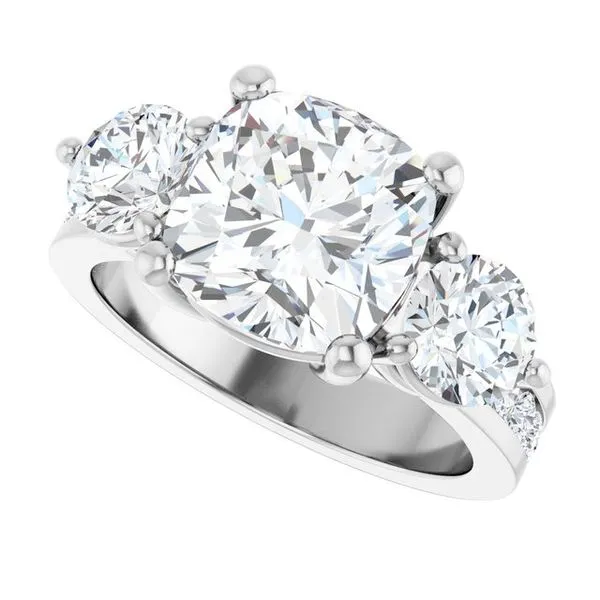 Three-Stone Engagement Ring Image 5 Northwood Jewelers Northwood, OH