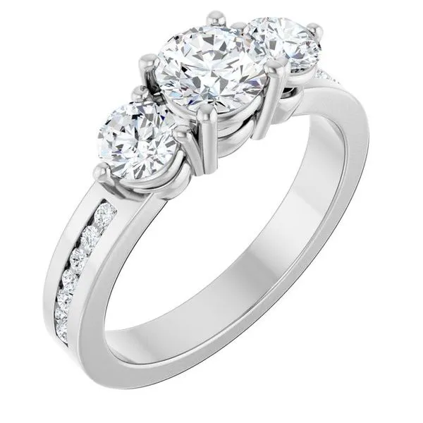 Three-Stone Engagement Ring Northwood Jewelers Northwood, OH