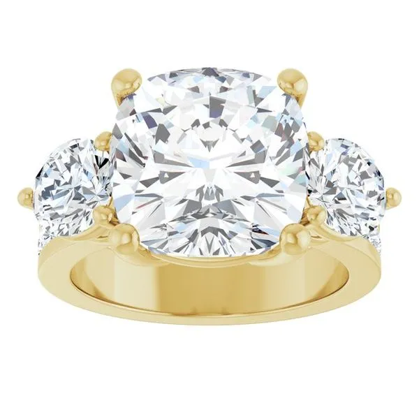 Three-Stone Engagement Ring Image 3 Arezzo Jewelers Elmwood Park, IL