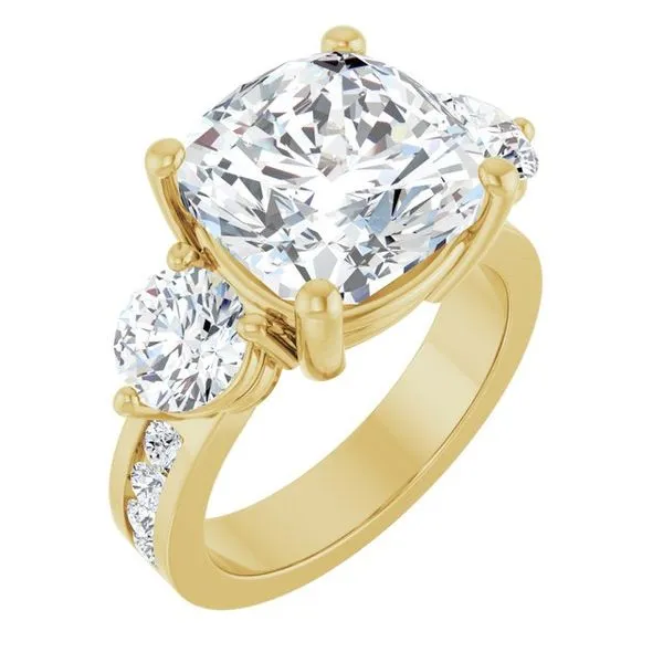 Three-Stone Engagement Ring The Ring Austin Round Rock, TX