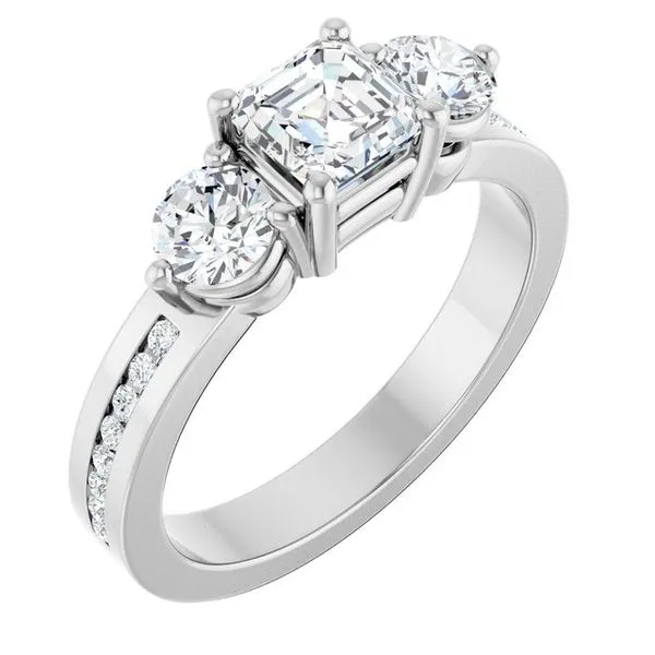Three-Stone Engagement Ring Clater Jewelers Louisville, KY