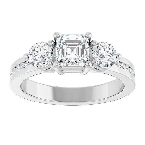 Three-Stone Engagement Ring Image 3 The Ring Austin Round Rock, TX