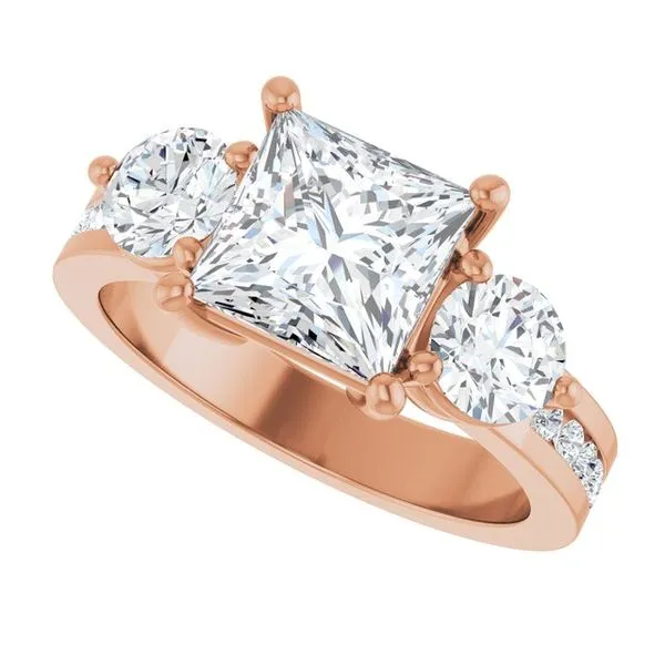 Three-Stone Engagement Ring Image 5 Clater Jewelers Louisville, KY