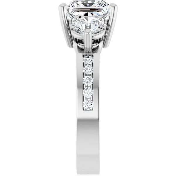 Three-Stone Engagement Ring Image 4 Arezzo Jewelers Elmwood Park, IL