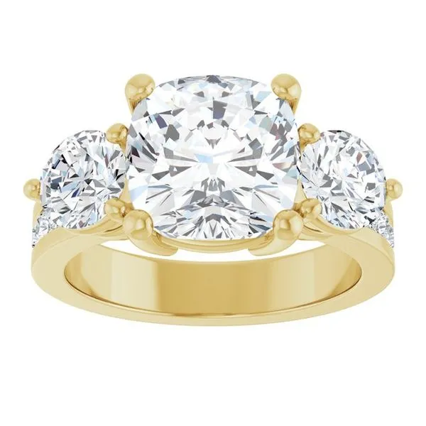 Three-Stone Engagement Ring Image 3 Clater Jewelers Louisville, KY