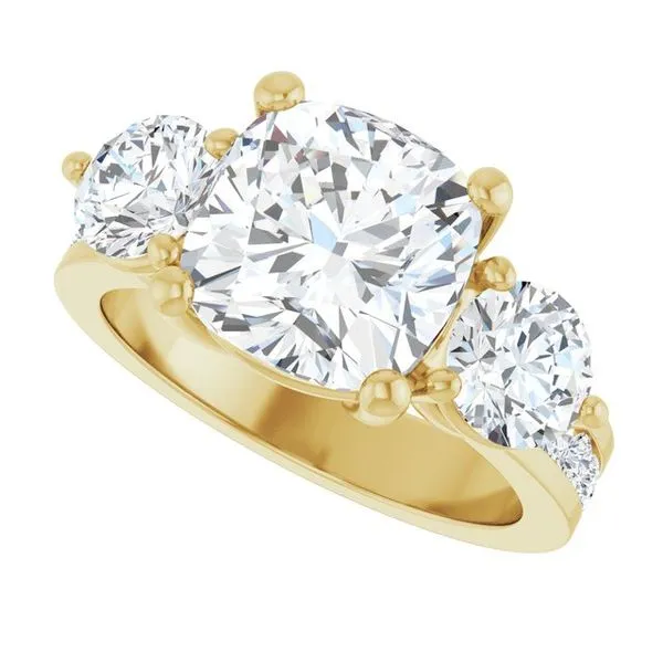 Three-Stone Engagement Ring Image 5 Northwood Jewelers Northwood, OH