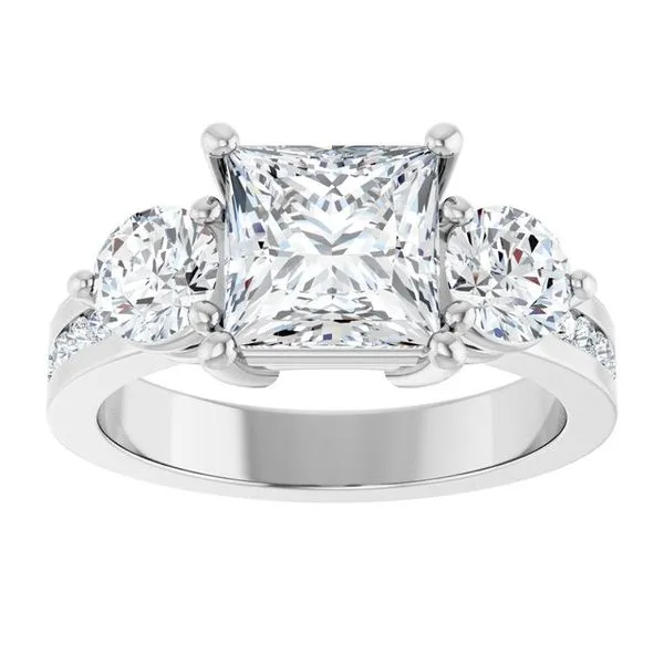 Three-Stone Engagement Ring Image 3 Clater Jewelers Louisville, KY