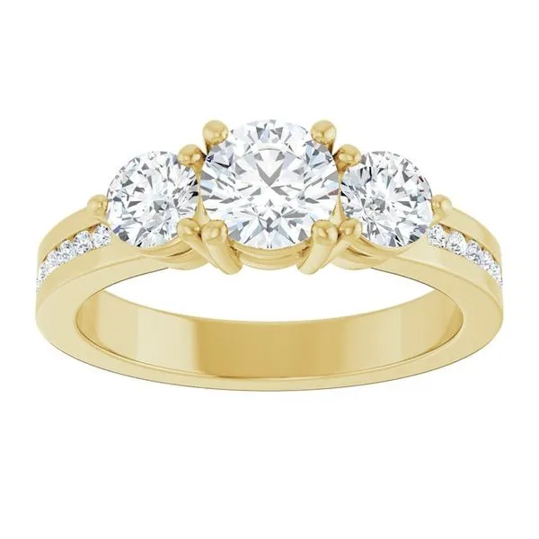 Three-Stone Engagement Ring Image 3 Northwood Jewelers Northwood, OH