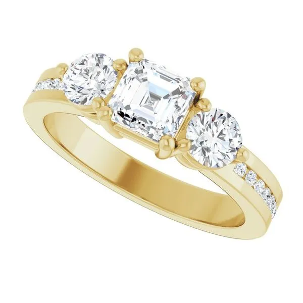 Three-Stone Engagement Ring Image 5 The Ring Austin Round Rock, TX