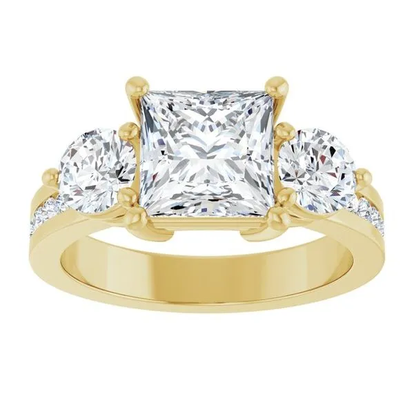 Three-Stone Engagement Ring Image 3 Northwood Jewelers Northwood, OH