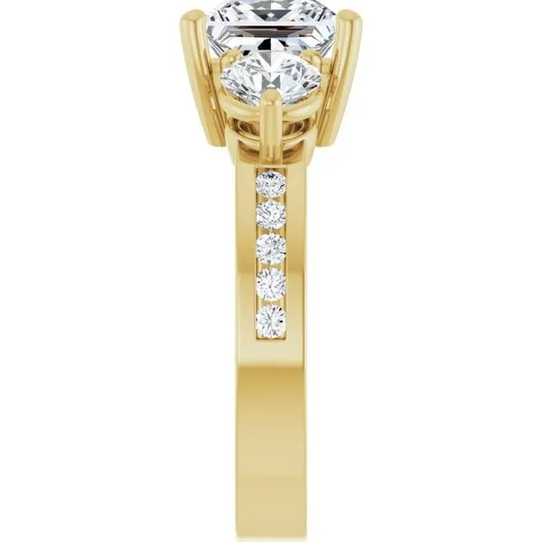 Three-Stone Engagement Ring Image 4 Clater Jewelers Louisville, KY