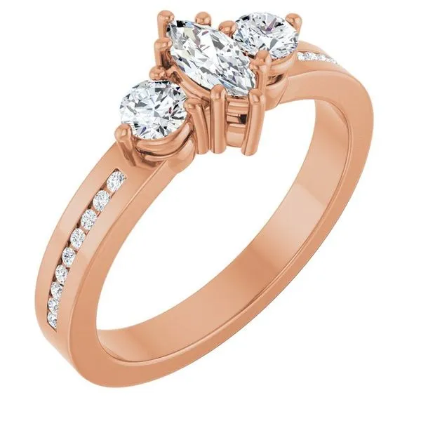 Three-Stone Engagement Ring The Ring Austin Round Rock, TX