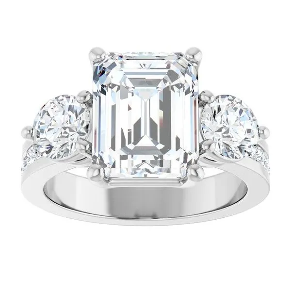 Three-Stone Engagement Ring Image 3 Northwood Jewelers Northwood, OH