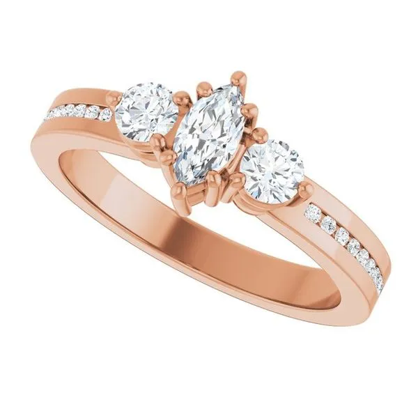 Three-Stone Engagement Ring Image 5 Paul James Jewelers Angels Camp, CA