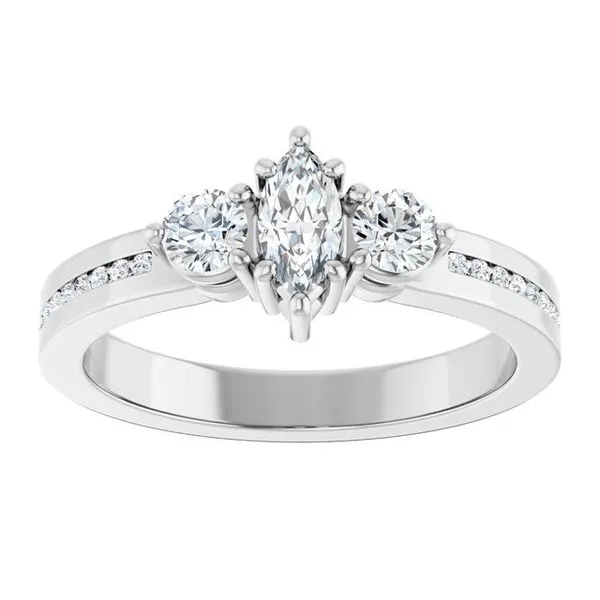 Three-Stone Engagement Ring Image 3 The Ring Austin Round Rock, TX