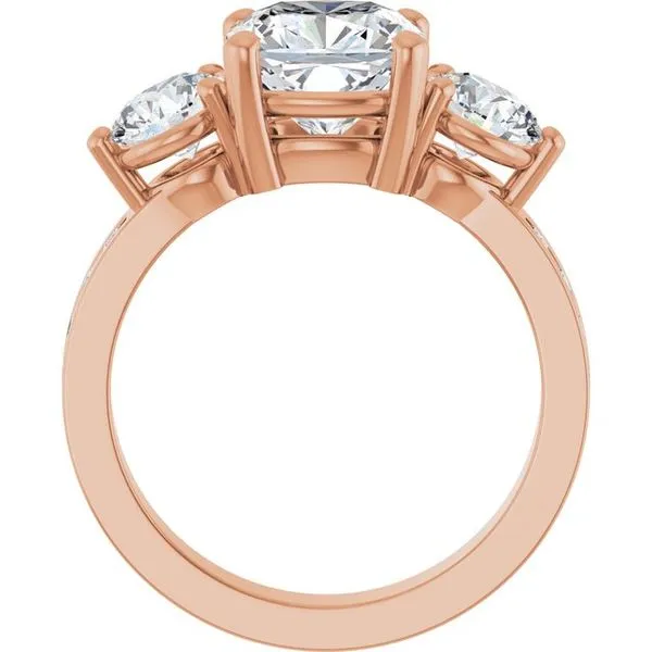 Three-Stone Engagement Ring Image 2 Arezzo Jewelers Elmwood Park, IL