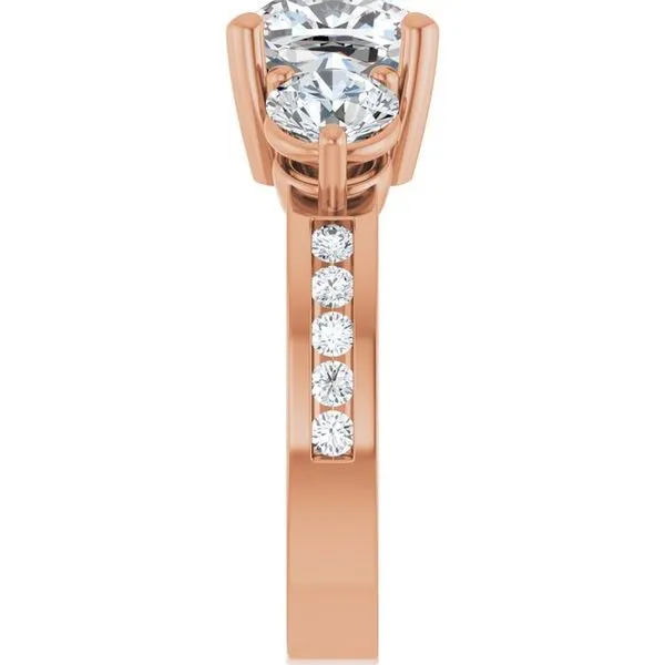 Three-Stone Engagement Ring Image 4 Arezzo Jewelers Elmwood Park, IL