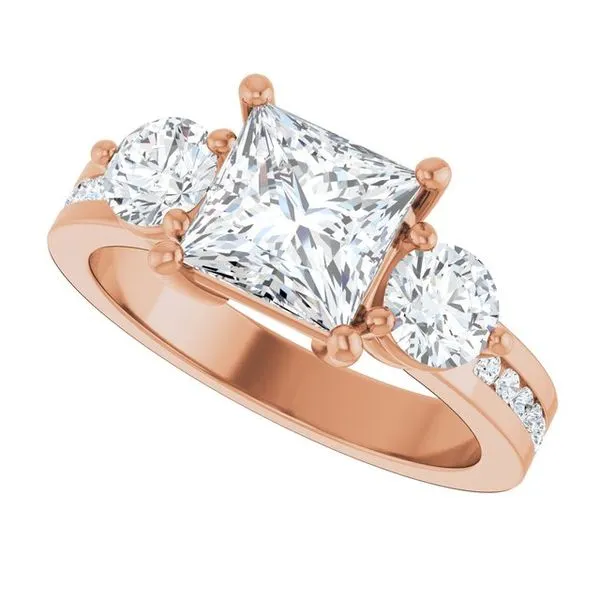 Three-Stone Engagement Ring Image 5 Northwood Jewelers Northwood, OH