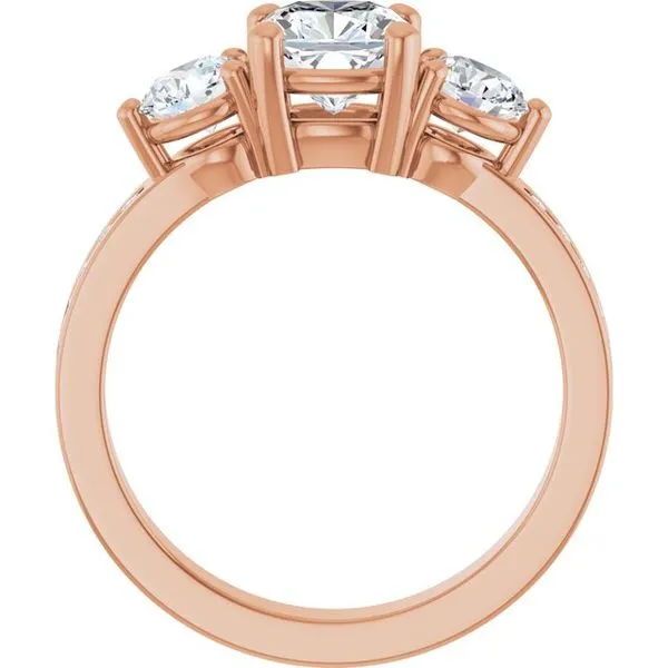 Three-Stone Engagement Ring Image 2 Collard Jewelers League City, TX