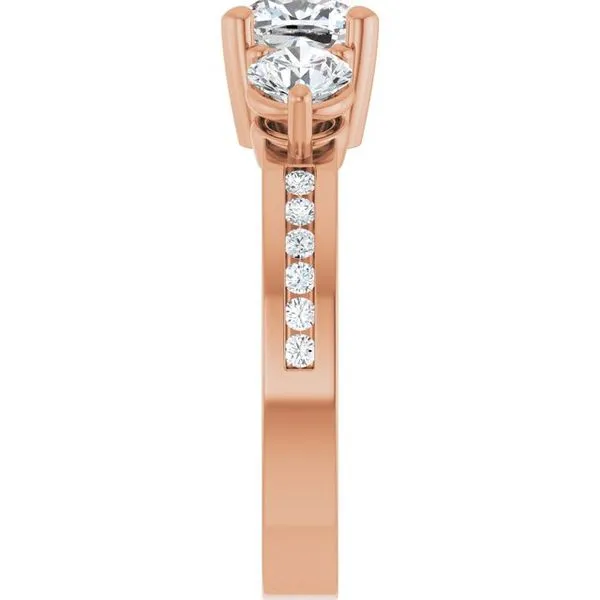 Three-Stone Engagement Ring Image 4 Collard Jewelers League City, TX