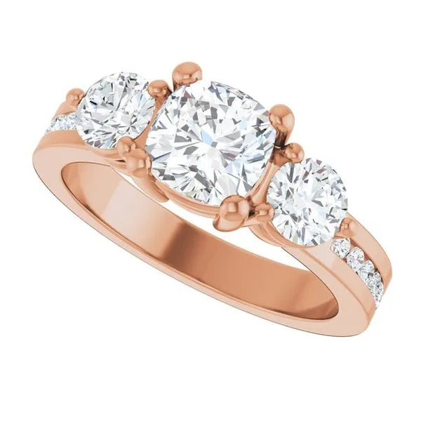 Three-Stone Engagement Ring Image 5 Collard Jewelers League City, TX