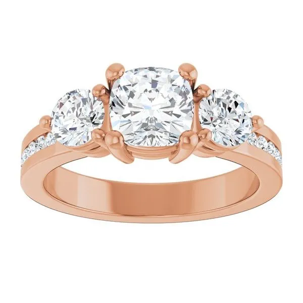 Three-Stone Engagement Ring Image 3 Clater Jewelers Louisville, KY