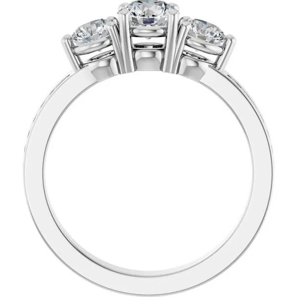 Three-Stone Engagement Ring Image 2 Jimmy Smith Jewelers Decatur, AL