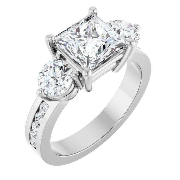 Three-Stone Engagement Ring Arezzo Jewelers Elmwood Park, IL