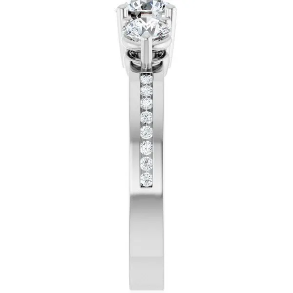 Three-Stone Engagement Ring Image 4 Jimmy Smith Jewelers Decatur, AL