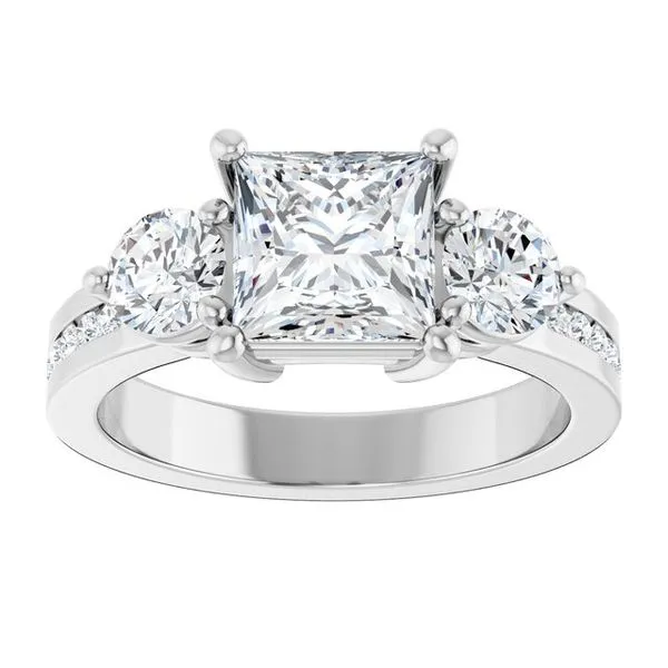 Three-Stone Engagement Ring Image 3 Clater Jewelers Louisville, KY