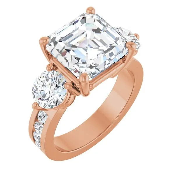 Three-Stone Engagement Ring The Ring Austin Round Rock, TX