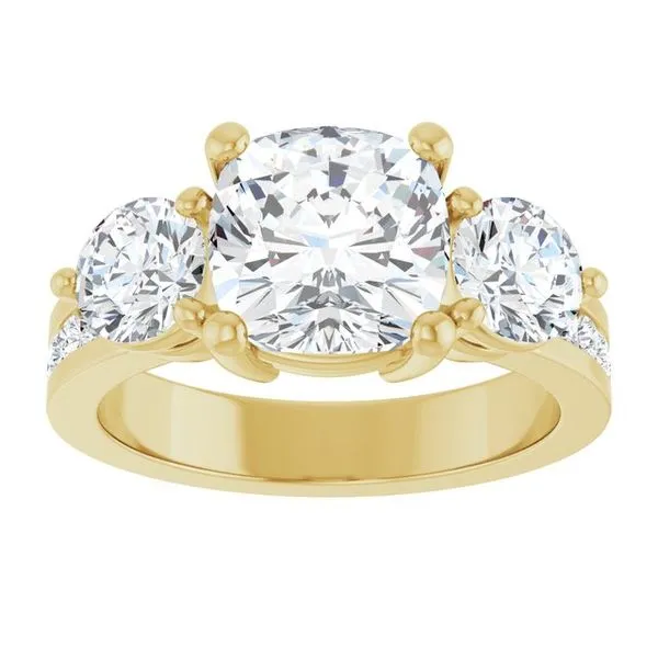 Three-Stone Engagement Ring Image 3 The Ring Austin Round Rock, TX