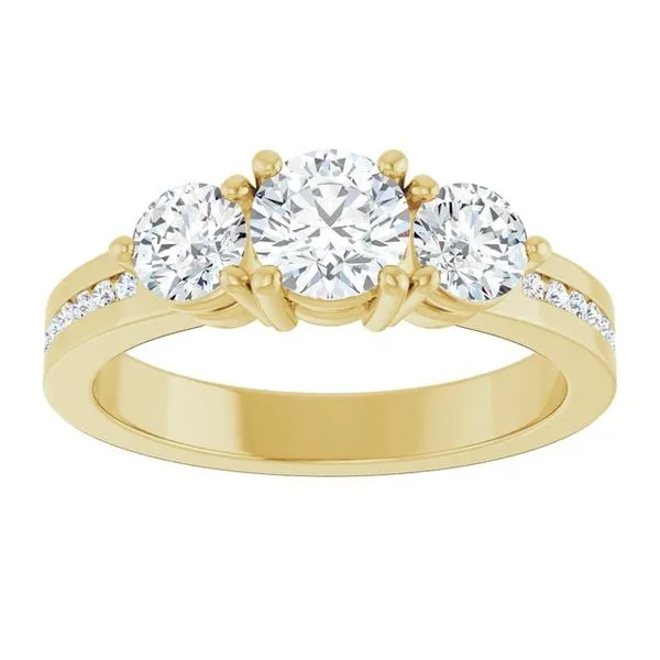 Three-Stone Engagement Ring Image 3 Clater Jewelers Louisville, KY