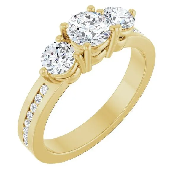 Three-Stone Engagement Ring Arezzo Jewelers Elmwood Park, IL