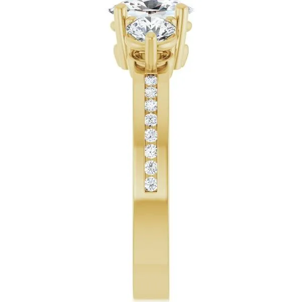 Three-Stone Engagement Ring Image 4 Arezzo Jewelers Elmwood Park, IL