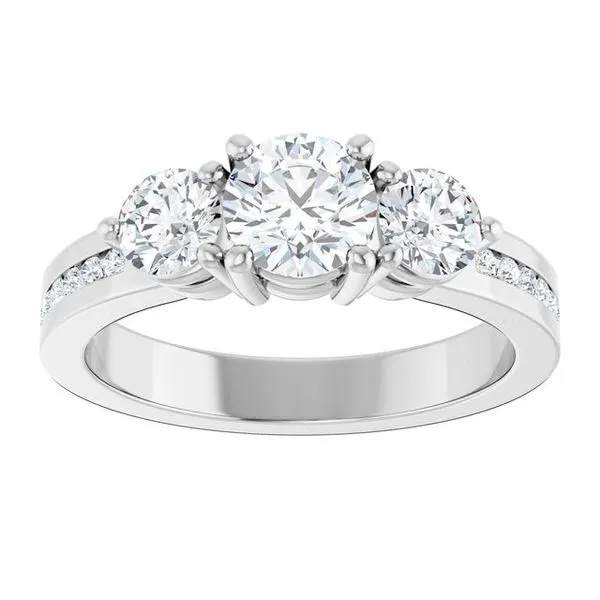 Three-Stone Engagement Ring Image 3 Clater Jewelers Louisville, KY